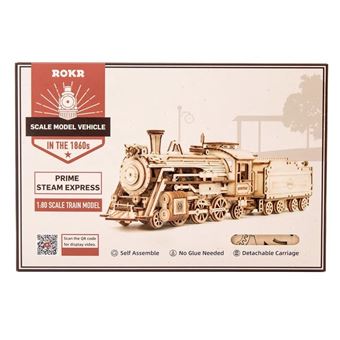 Maquette en bois Steam express ROKR - Puzzle 3D - Achat & prix