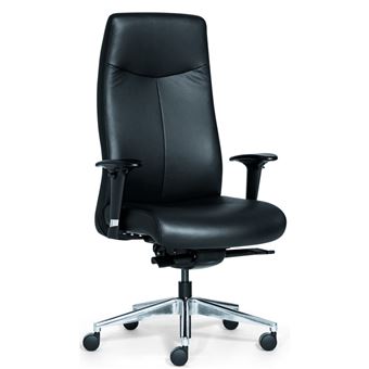 Siege De Bureau Fauteuil De Direction Rovo Xl Cuir Veritable Noir Achat Prix Fnac