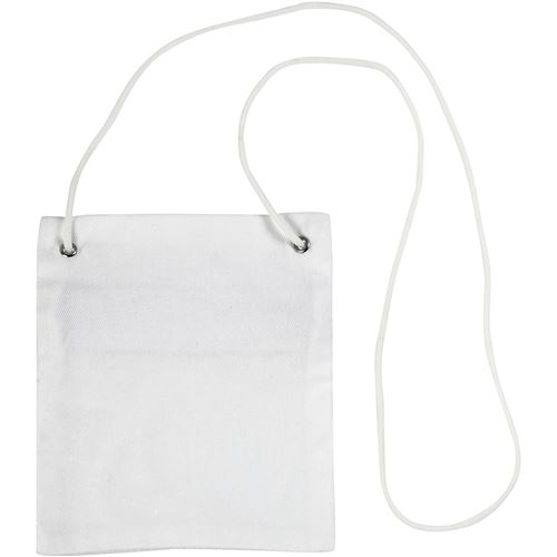 Creative portefeuille en coton 13 x 15 cm blanc