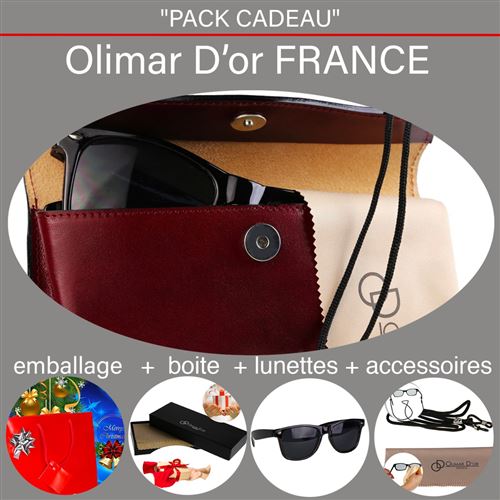 4 en1 Étui cuir OD418/9 lunettes + accessoires / Pack Cadeau homme femme /  Noel Aniveraisaire - Portefeuille - Achat & prix