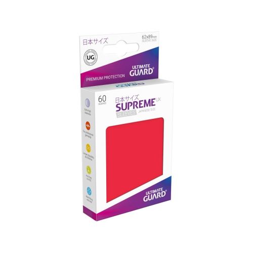 Ultimate Guard - 60 pochettes Supreme UX Sleeves format japonais Rouge