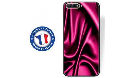 Coque souple pour Huawei Y6 (2018) avec impression Motifs soie drapée rose