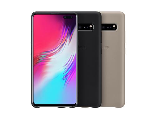 Samsung S10 5G Housse en Cuir véritable Italien Gris