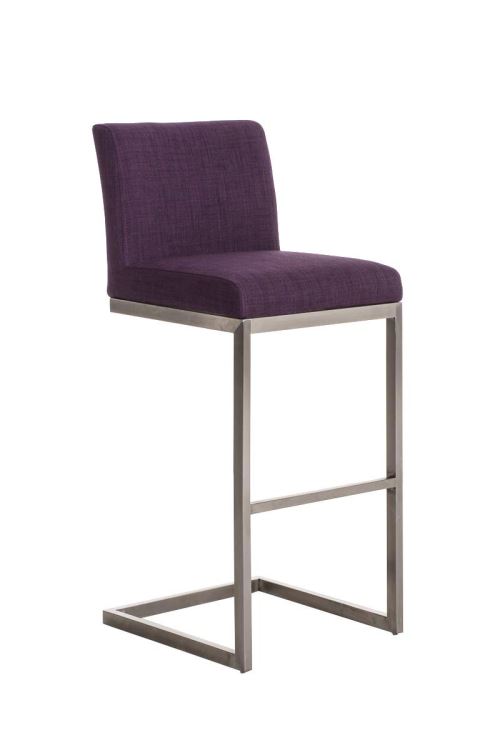 Tabouret de bar Paros Tissu , Violet
