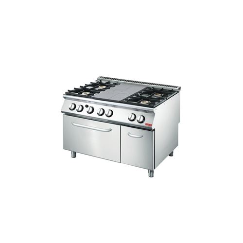 Plaque coup de feu avec 4 feux vifs four gaz placard 70/120