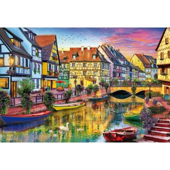 Puzzle Educa 4000 pièces Canal Colmar France