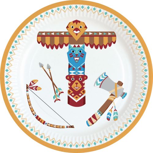 Amscan assiettes totum pole 17,7 cm papier blanc 8 pièces