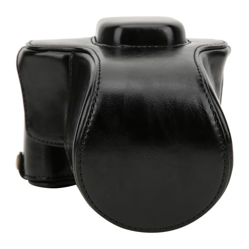 Sac de Caméra en Cuir PU avec Bandoulière pour Fuji X-T30 Noir