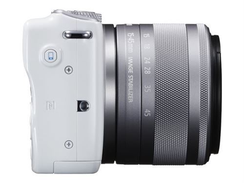 Hybride Canon EOS M10 Blanc + Objectif EF-M 15-45 mm - Appareil