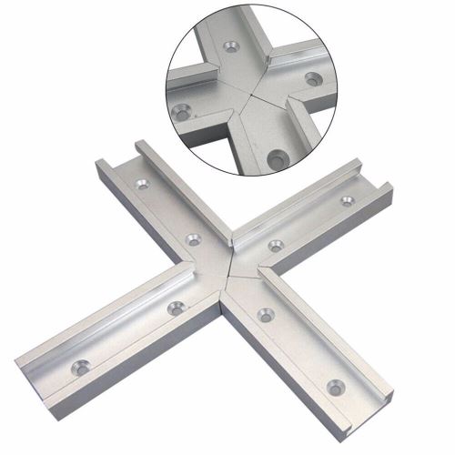 Tableau croisé T-piste DIY fente Connecteur 30 Type Chute en alliage d'aluminium Mitre 4Pcs @FHH90415003