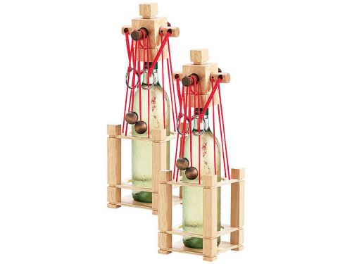 2 casses-têtes en bois pour bouteille - difficulté difficile