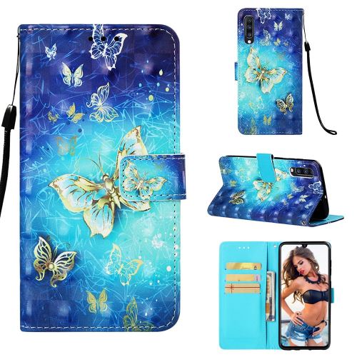 Etui en PU impression de motifs motif papillon pour votre Samsung Galaxy A70