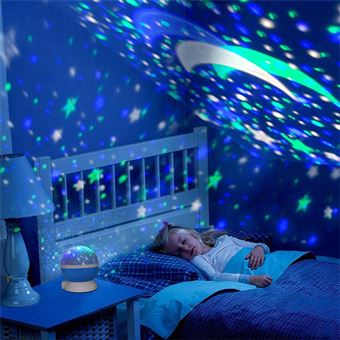 Projecteur de lumière de nuit Enfants Chambre de bébé Veilleuse Plafond  rotatif Projecteur d'étoiles Planète Océan Poisson Licorne Projecteur  Veilleuse Pépinière Veilleuse Fo