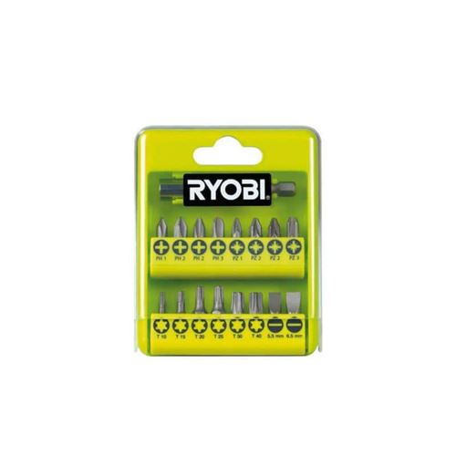 Coffret Ryobi 17 Accessoires De Vissage Philips - Plat - Pozidriv - Torx - Rak17Sd