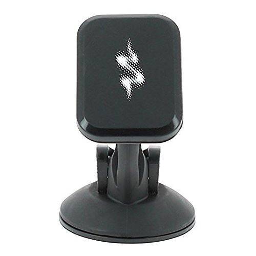 Pulse Support de téléphone magnétique avec ventouse de plastique noir