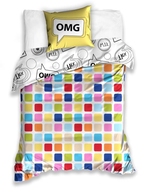 Carbotex Housse de couette Coloré OMG 140 x 200 cm