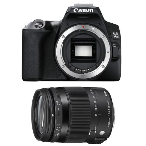 CANON eos 250d + sigma 18-200 macro os hsm contemporary