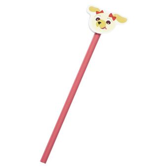 Crayon À Papier Avec Gomme Chiot - Rouge - Draeger Paris