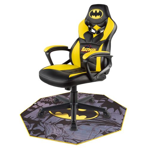 Tapis de sol gamer Batman pour fauteuil gaming Antidérapant Noir