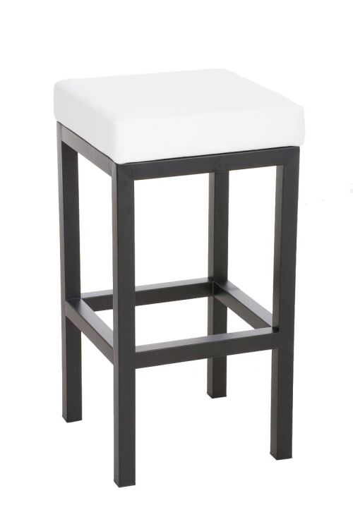CLP Tabouret de bar Taylor B80 similicuir, blanc