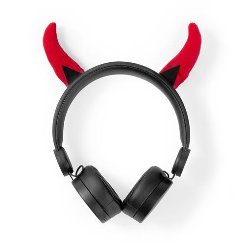 Inconnu noname Casque Filaire animaticks - Danny Devil avec Oreilles magnétiques Amovibles (Noir/Rouge) Noir