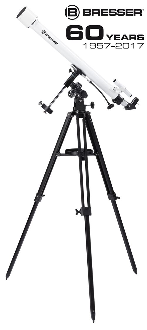 Télescope réfracteur BRESSER CLASSIC 60/900 EQ avec Monture équatoriale