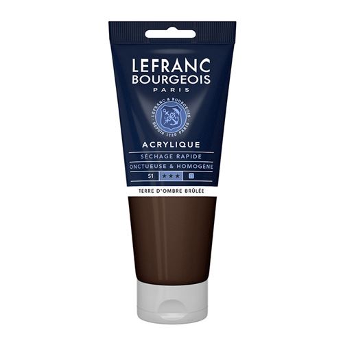 Lefranc Bourgeois - Peinture - peinture acrylique - terre d'ombre brûlée - opaque - fine - 200 ml
