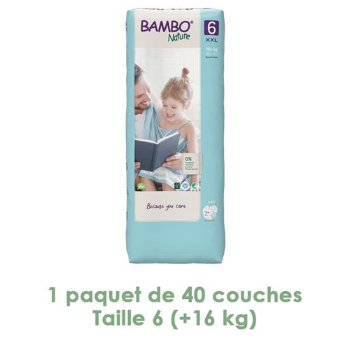 Couches Bambo Nature, XL T6 (+16kg) - 1 paquet 40