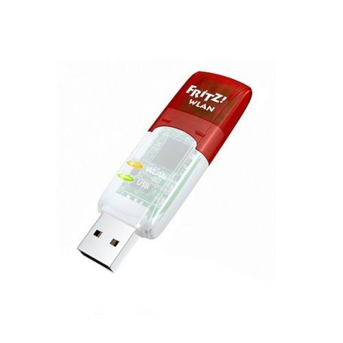 Carte Réseau Wifi Fritz! N300 5 GHz 300 Mbps USB Transparent Rouge