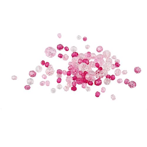 Creotime perles facettées mélange rose 250 g