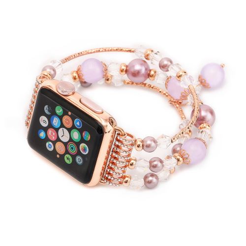 Fashion Sports Beaded Bracelet Strap Band For Apple Watch Series 2/1 38mm D