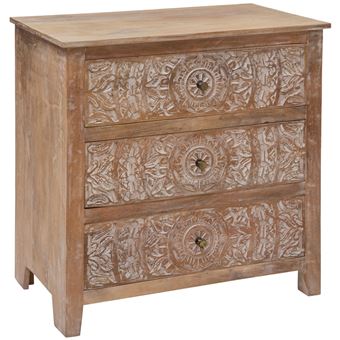 Atmosphera - Commode Shirel 3 tiroirs - Bois - Shirel - 1