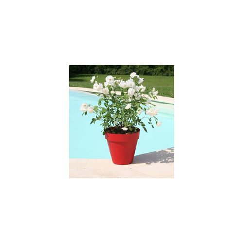 Riviera Rouge Pot De Fleurs Soleilla -Rond - Ø 39,2 X 35,8 Cm - Image 1