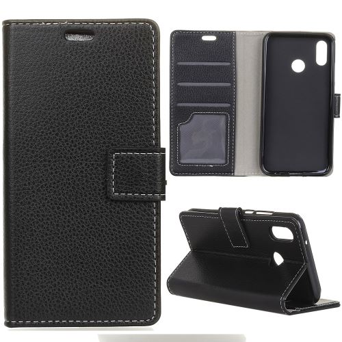Etui en PU avec support en couleur noir pour votre Xiaomi Redmi Note 7