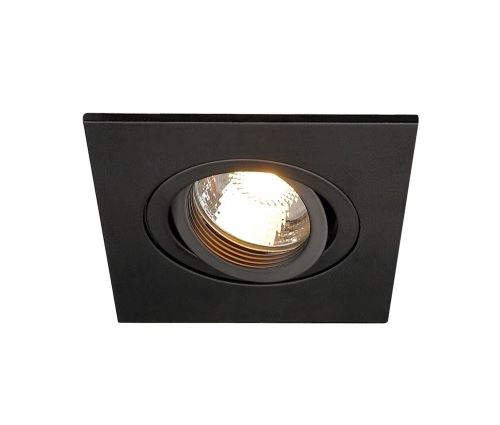 New tria xl carre gu10 encastré, noir mat, max. 50w, clips ressorts