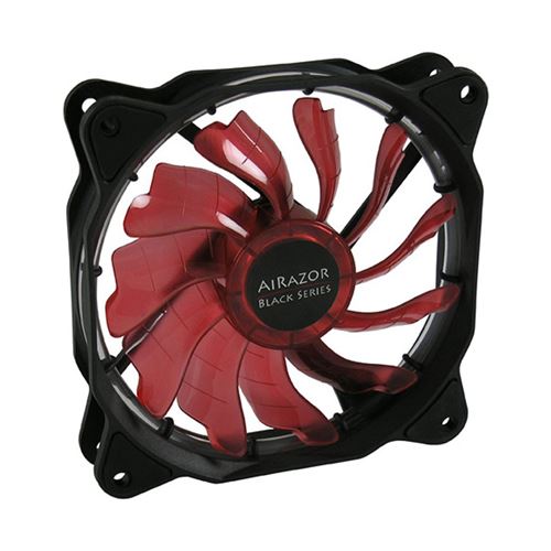 Ventilateur de boîtier LC-Power, LC-CF-120-TUBE-B, 120x120x25mm, montage hydraulique, rouge