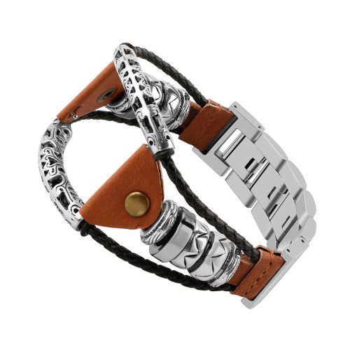 Générique Bracelets Cuir Main Bracelet Sangles Pour Samsung Galaxy Watch (46Mm)
