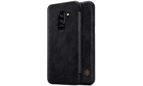 Etui à rabat Nillkin Qin pour Galaxy S9+ coloris noir avec fenêtre visualisation