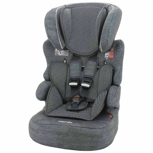 Nania Siège d'auto Beline Zigzag Groupe 1+2+3 Gris foncé