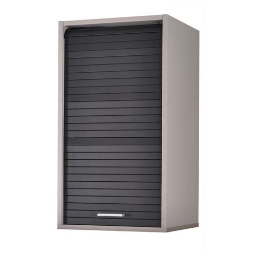 Meuble Cuisine Alu Bicolore 40 cm H 72 cm - Coloris: Noir