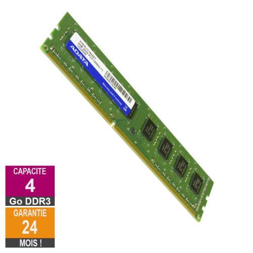 Adata Technology Barrette Mémoire 4Go Ram Ddr3 Adata Hy64C1C1624Zy Dimm Pc3-12800U