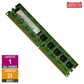 Barrette Mémoire 1Go RAM DDR2 Hynix HYMP512U72CP8-Y5 DIMM PC2-5300E - 1