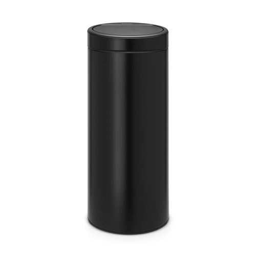 Brabantia poubelle touch bin - 30l - noir mat 115301