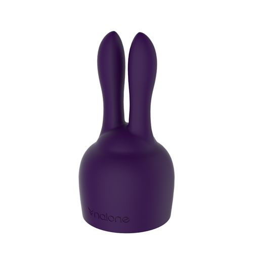NALONE Tête Bunny Electro & Rock - Accessoire Comptatible avec les Wands Nalone, Sextoy Stimulateur de Clitoris en Silicone Hypoallergénique, Violet