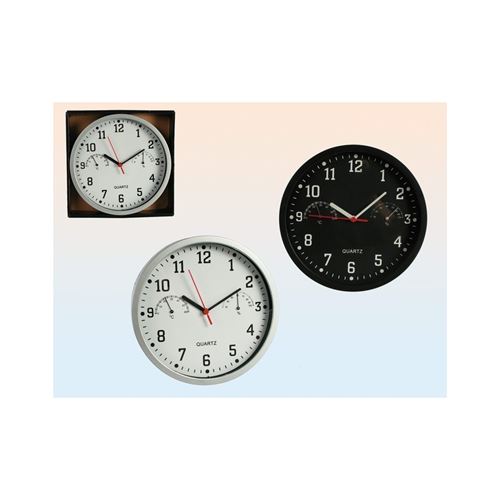 Horloge 23 Cm Avec Hygrometre + Thermometre - 69/1028
