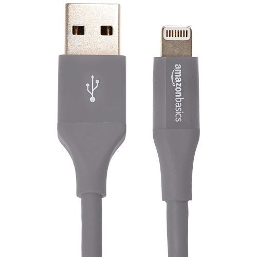 AmazonBasics Câble Lightning vers USB A pour iPhone et iPad - 10 cm , Lot de 2 , Gris