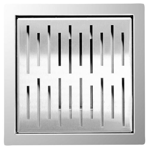 L'Aqua Drain de douche 20 x 20 cm Acier inoxydable Carré