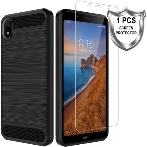 Housse coque pour Xiaomi Redmi 7a Avec Verre Trempé Protection ecran (X2]