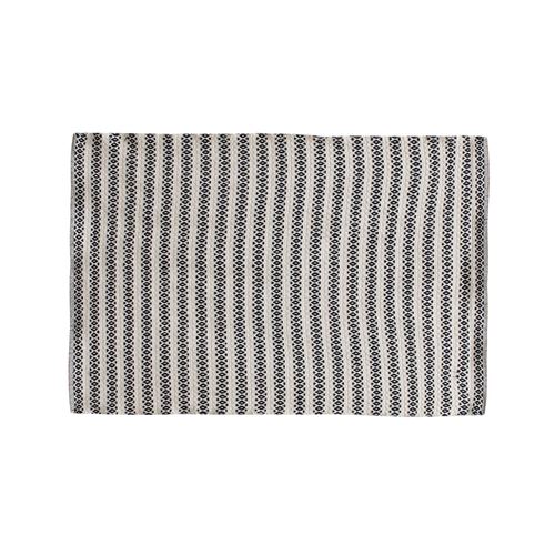 Tapis rectangle beige motifs noir 120x170 cm