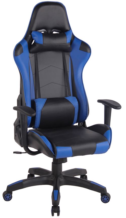 CLP Fauteuil de bureau Miracle V2 Similicuir , Noir / Bleu
